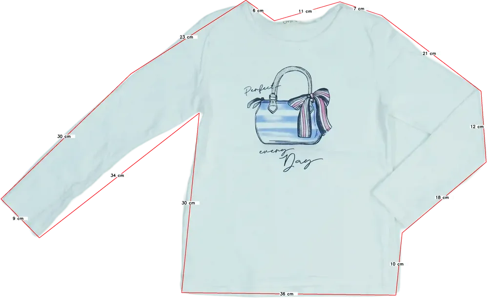 Fehér OVS Hosszú ujjú felső EU 134 / UK 9 év / US 9 év/L