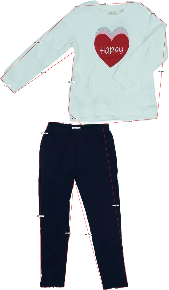 Többszínű OVS 2 részes szett - Felsőruházat és nadrág EU 128 / UK 8 év / US 8 év/M