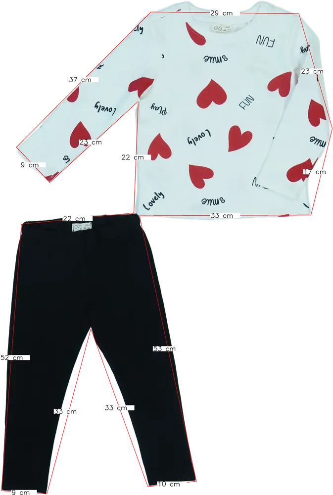 White OVS 2-piece set - Top &amp; Bottom EU 104 / UK 4 years / US 4T/XS