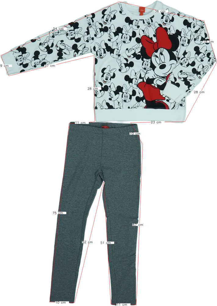 Többszínű Disney 2 részes szett - Felsőruházat és nadrág EU 134 / UK 9 év / US 9 év/L