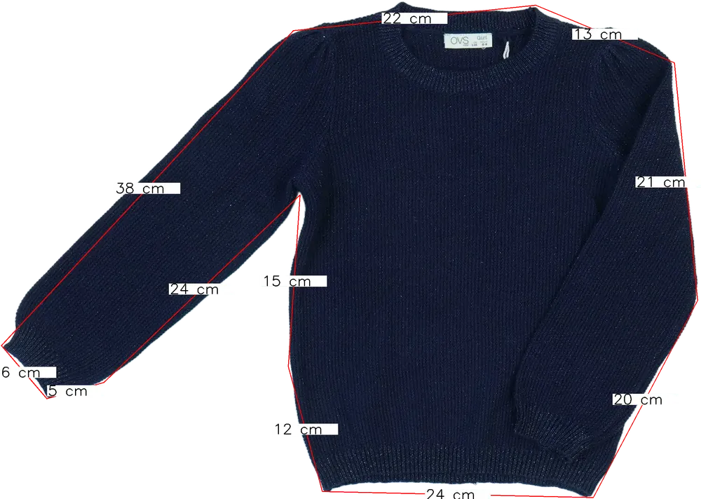 Kék OVS Pulóver EU 116 / UK 6 év / US 6 év/S