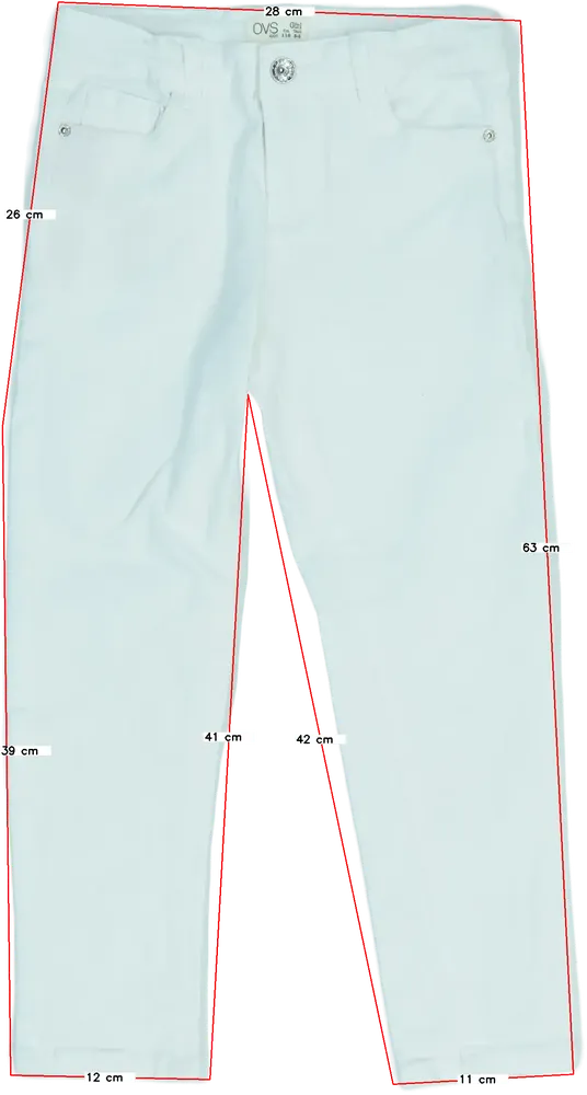 Fehér OVS Farmernadrág EU 116 / UK 6 év / US 6 év/S