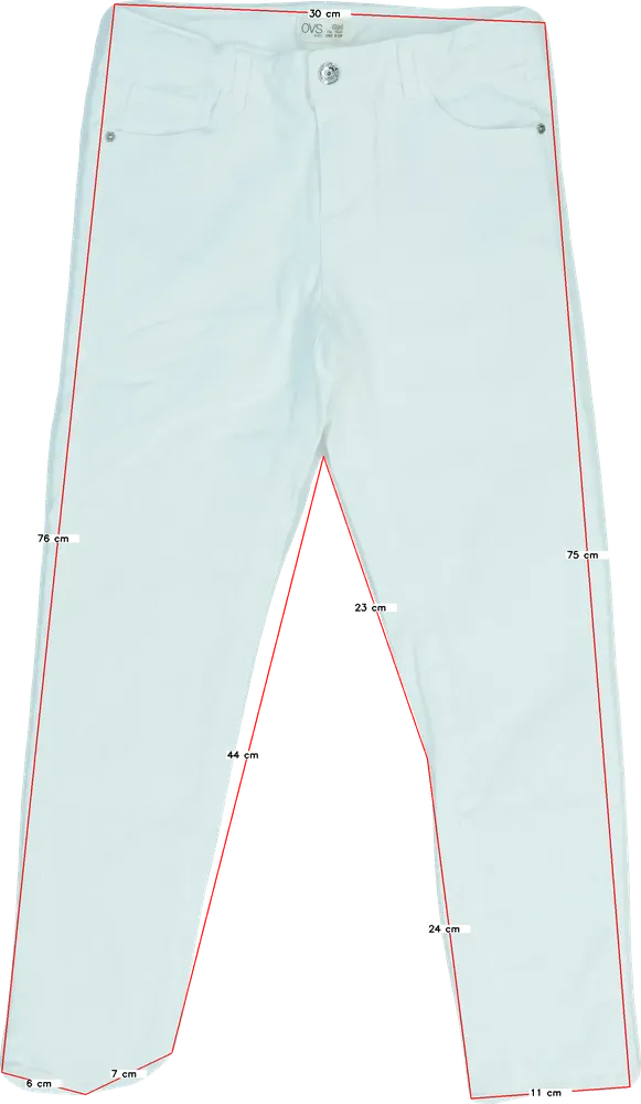 Fehér OVS Farmernadrág EU 140 / UK 10 év / US 10 év/L