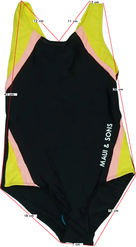 Fekete Maui&amp;Sons Fürdőruha EU 140 / UK 10 év / US 10 év/L