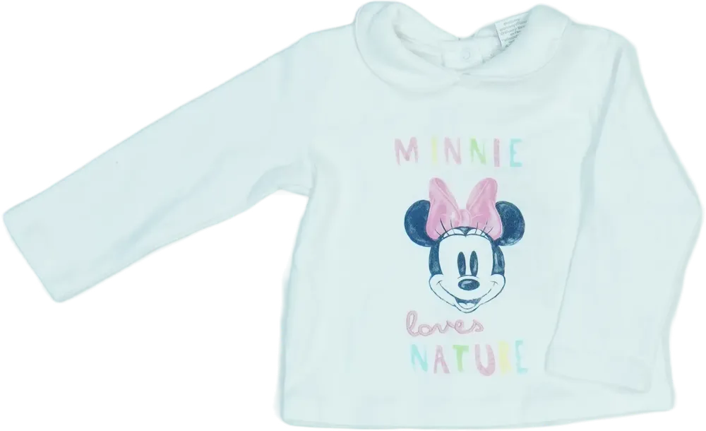 Fehér Disney Hosszú ujjú felső EU 62 / UK 0-3 hónap / US 0-3 hónap