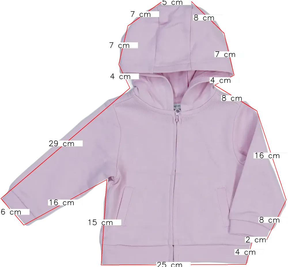 Rózsaszín OVS - Fagottino Kapucnis pulóver EU 74 / UK 6-9 hónap / US 6-9 hónap