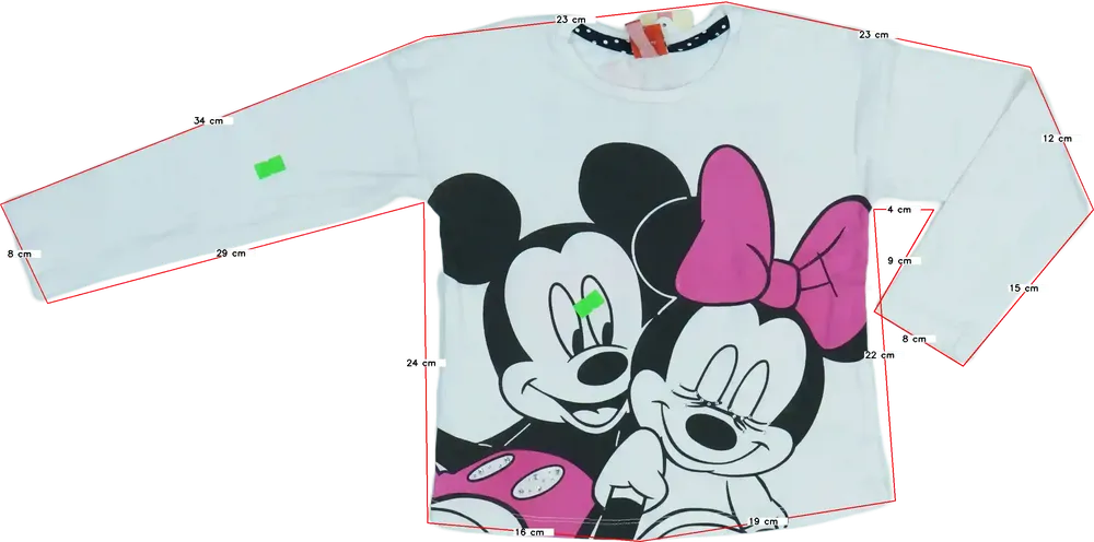 Fehér Disney Hosszú ujjú felső EU 110 / UK 5 év / US 5 év/XS