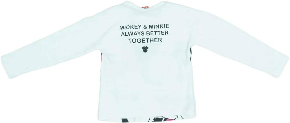 Fehér Disney Hosszú ujjú felső EU 116 / UK 6 év / US 6 év/S