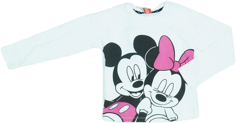 Fehér Disney Hosszú ujjú felső EU 116 / UK 6 év / US 6 év/S