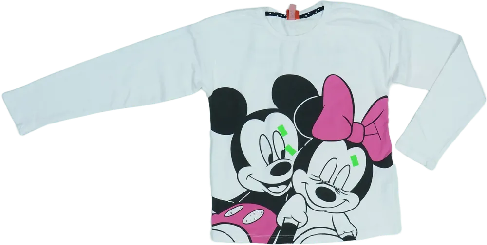 Fehér Disney Hosszú ujjú felső EU 134 / UK 9 év / US 9 év/L