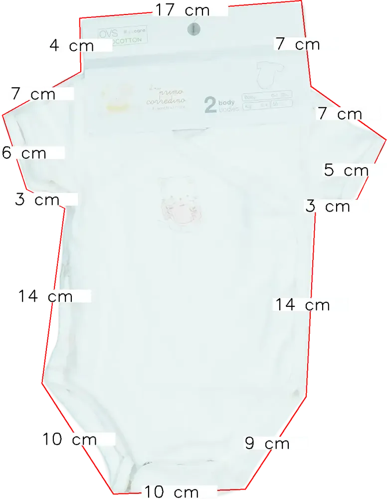 Rózsaszín OVS - Fagottino Csomag - Body EU 56 / UK Újszülött / US Újszülött