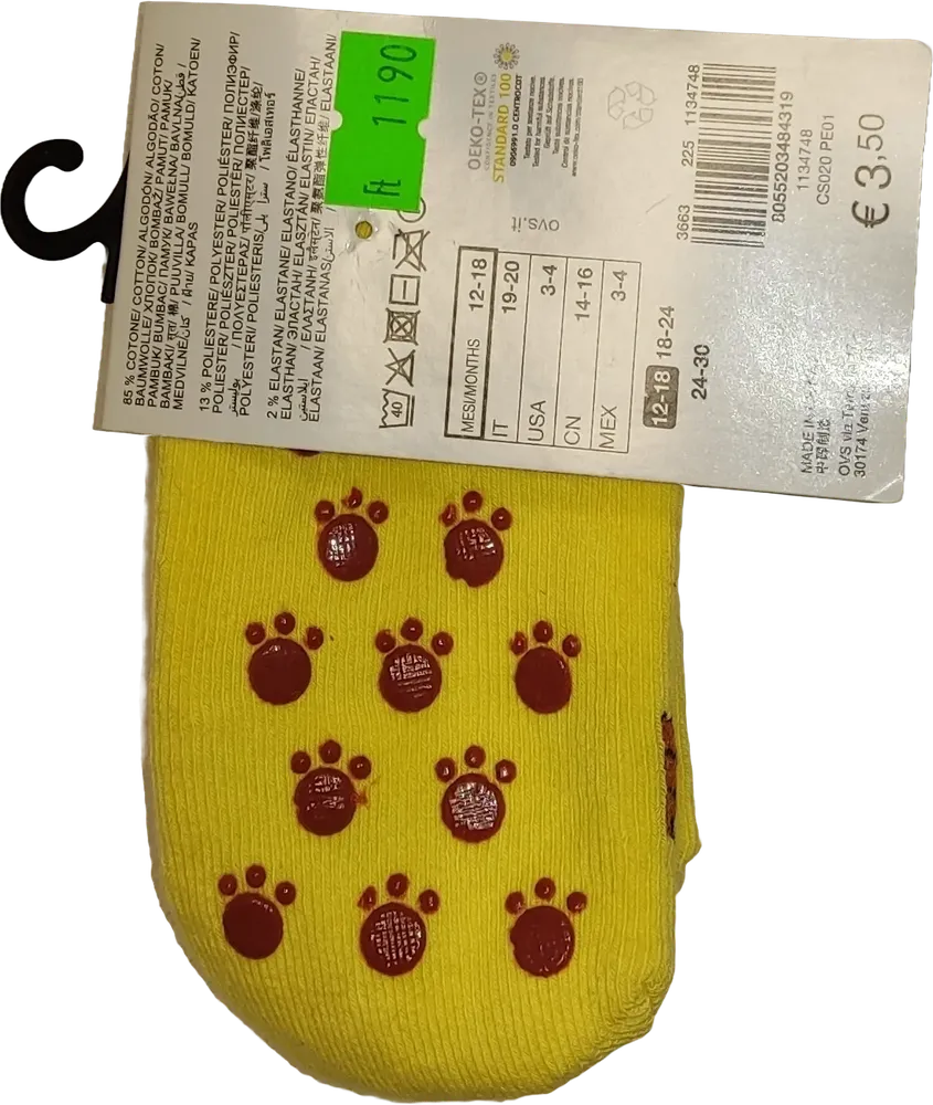 Sárga OVS Zokni EU 20