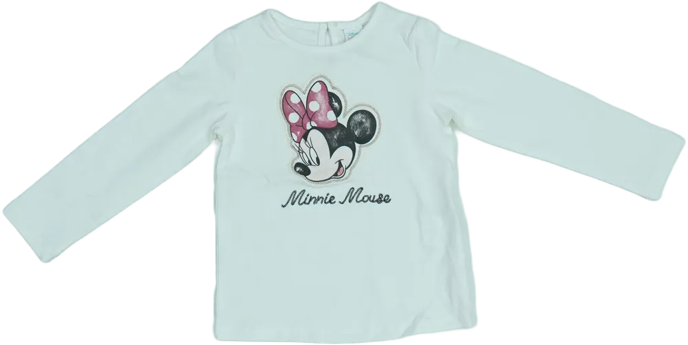 Fehér Disney Hosszú ujjú felső EU 92 / UK 2 év / US 2T