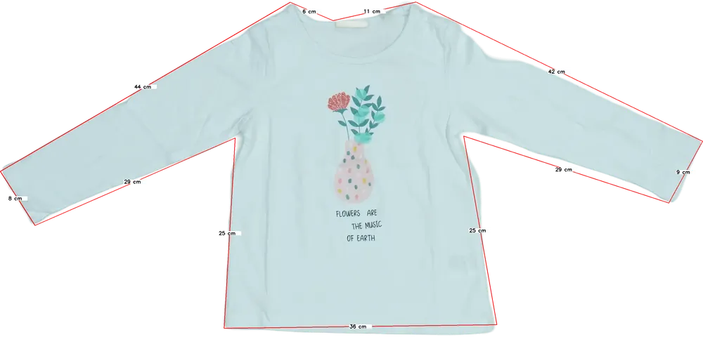 Fehér OVS Hosszú ujjú felső EU 110 / UK 5 év / US 5 év/XS