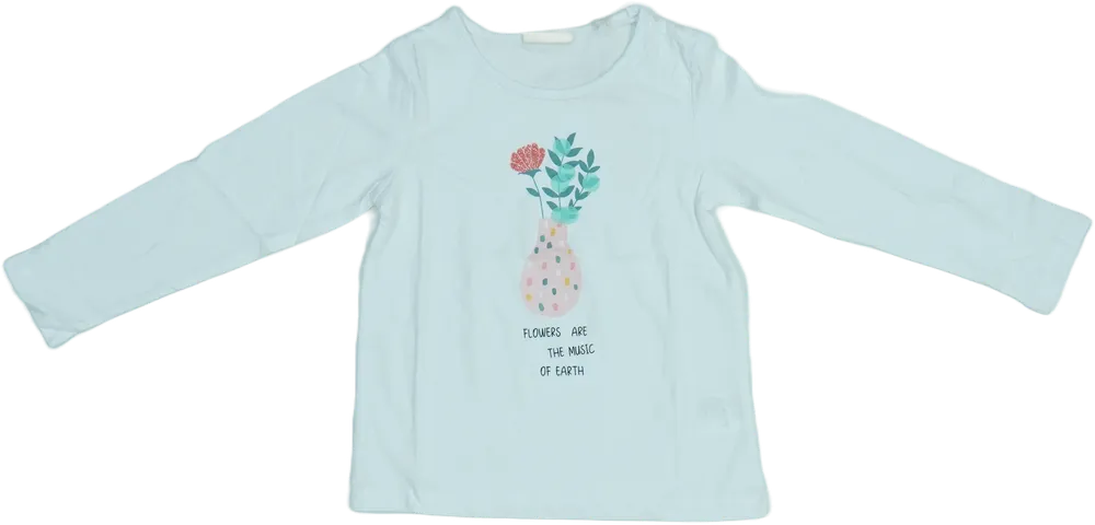 Fehér OVS Hosszú ujjú felső EU 110 / UK 5 év / US 5 év/XS