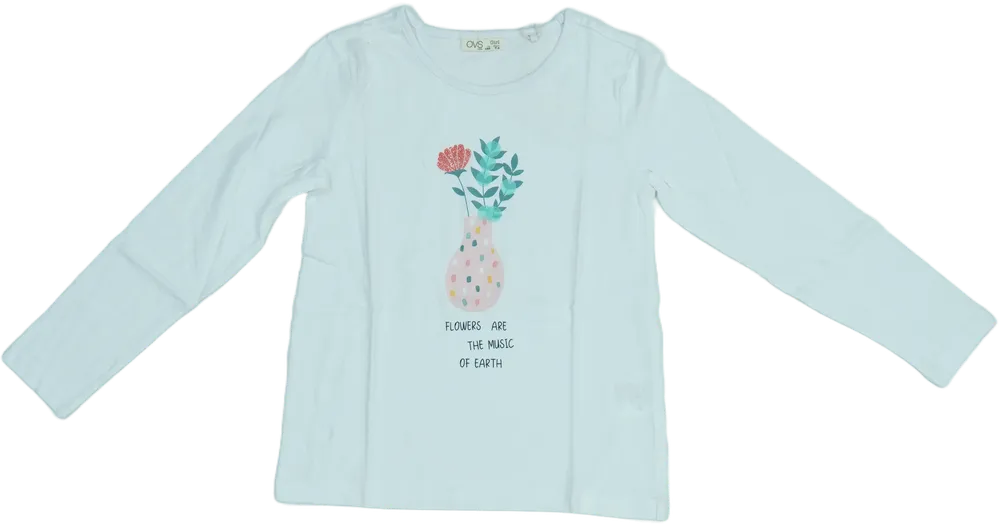 Fehér OVS Hosszú ujjú felső EU 128 / UK 8 év / US 8 év/M