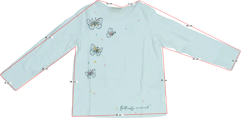 Fehér OVS Hosszú ujjú felső EU 116 / UK 6 év / US 6 év/S