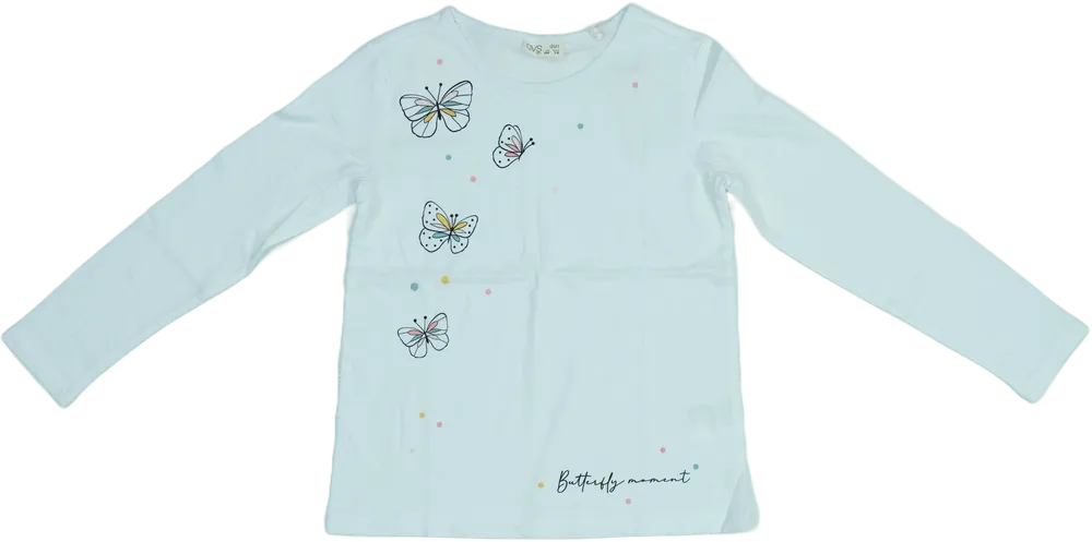 Fehér OVS Hosszú ujjú felső EU 128 / UK 8 év / US 8 év/M