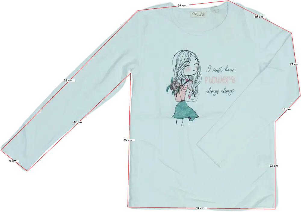 Fehér OVS Hosszú ujjú felső EU 140 / UK 10 év / US 10 év/L