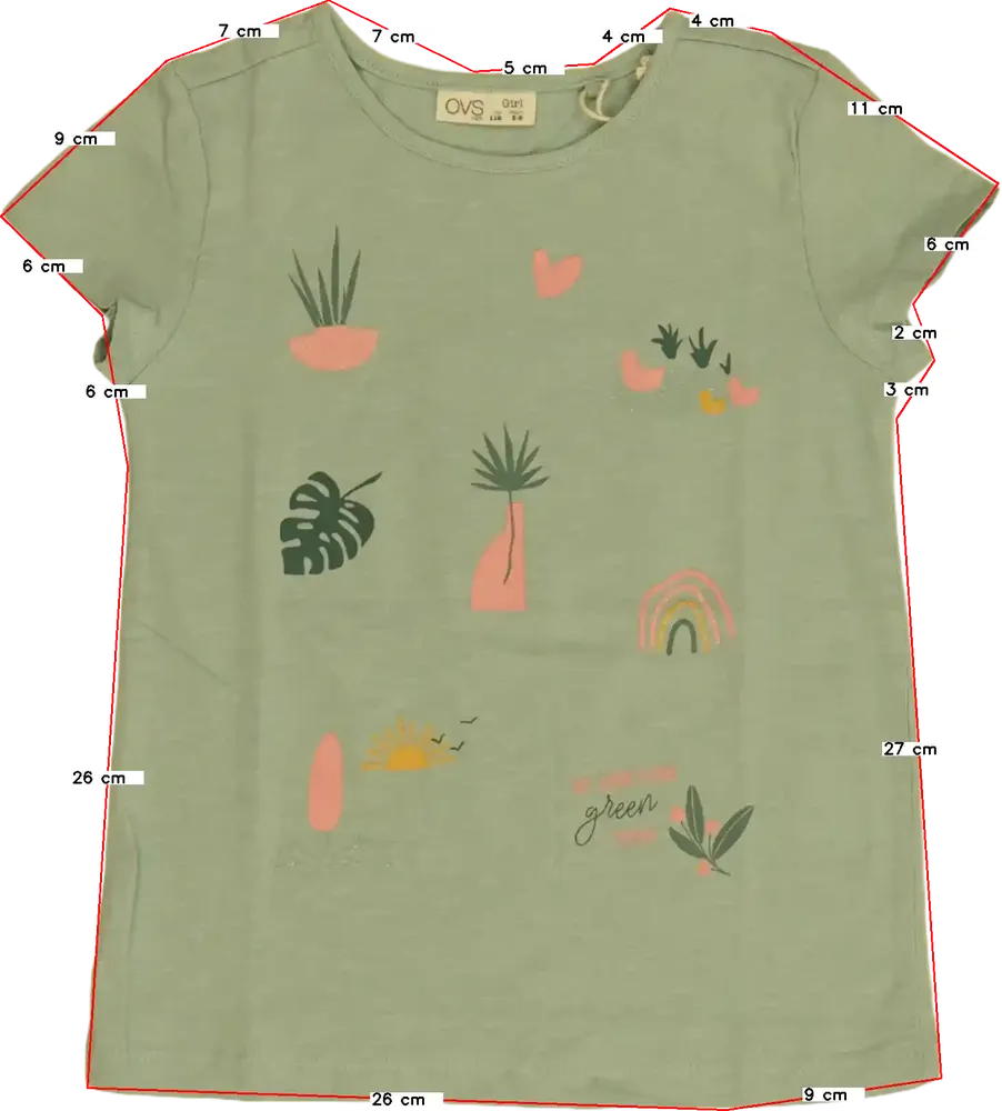Zöld OVS Póló EU 116 / UK 6 év / US 6 év/S