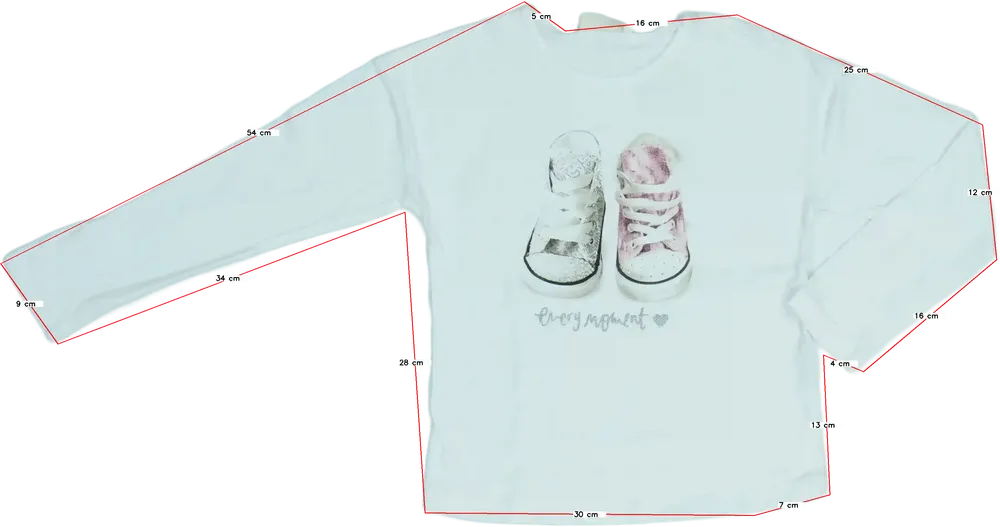 Fehér OVS Hosszú ujjú felső EU 134 / UK 9 év / US 9 év/L