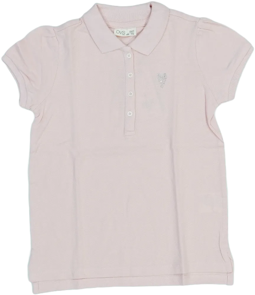 Rózsaszín OVS Galléros póló EU 128 / UK 8 év / US 8 év/M