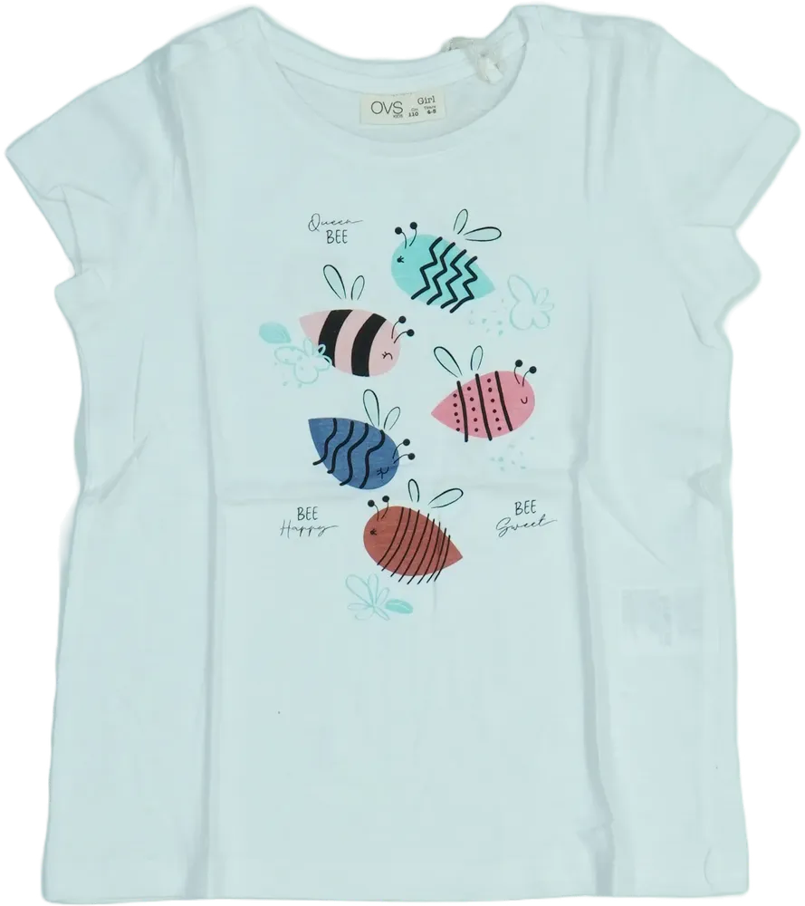 Fehér OVS Póló EU 110 / UK 5 év / US 5 év/XS