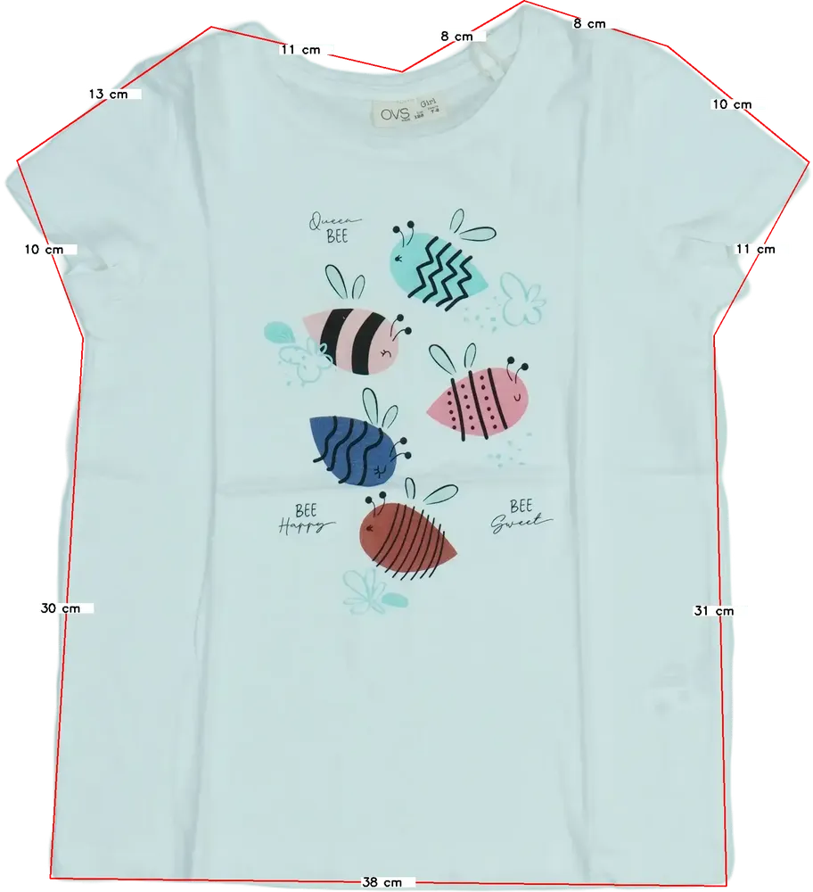 Fehér OVS Póló EU 128 / UK 8 év / US 8 év/M