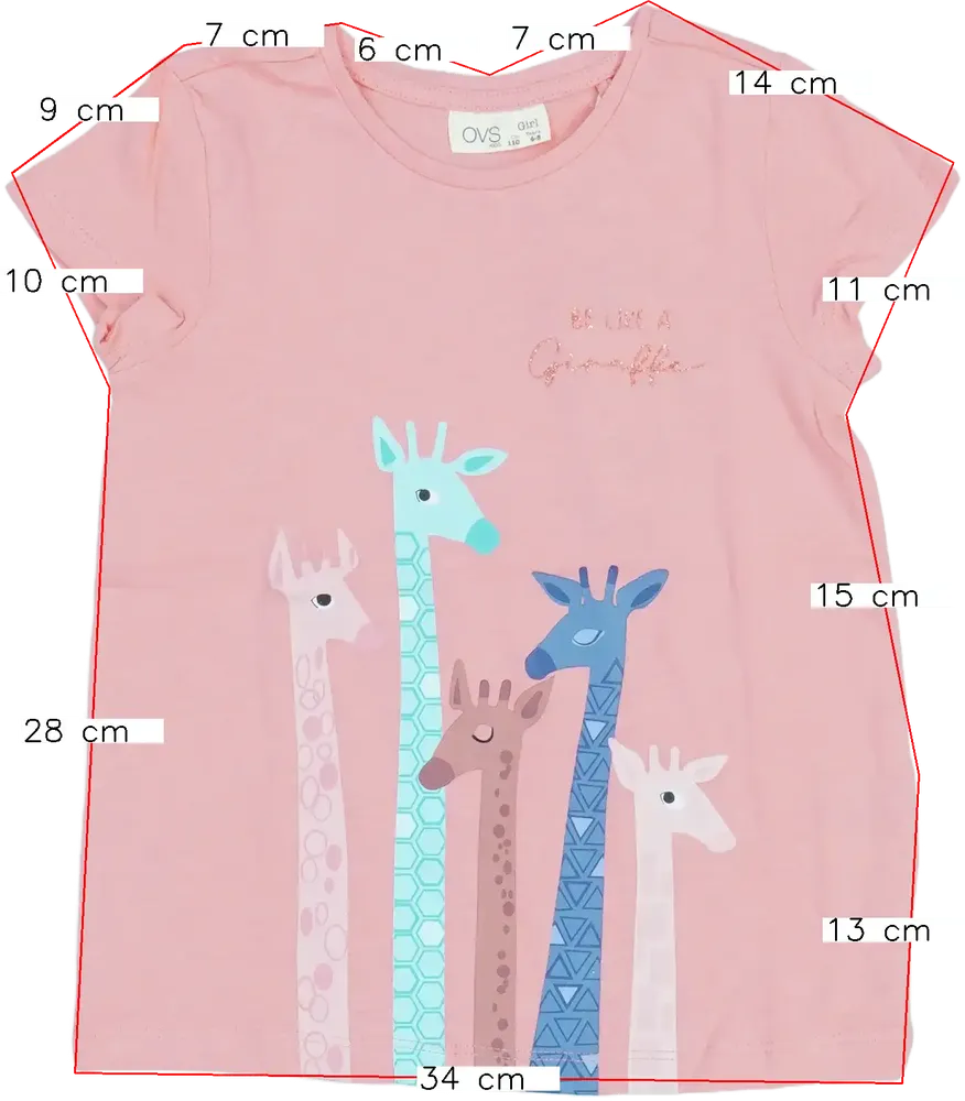 Rózsaszín OVS Póló EU 110 / UK 5 év / US 5 év/XS