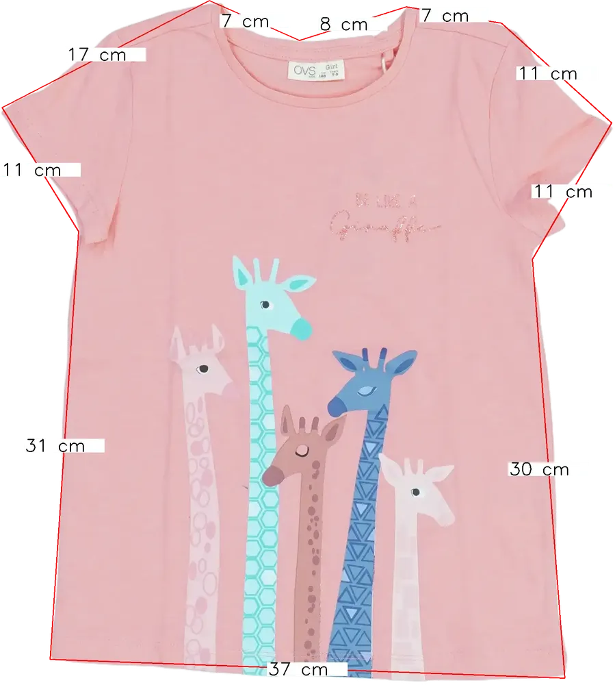 Rózsaszín OVS Póló EU 128 / UK 8 év / US 8 év/M