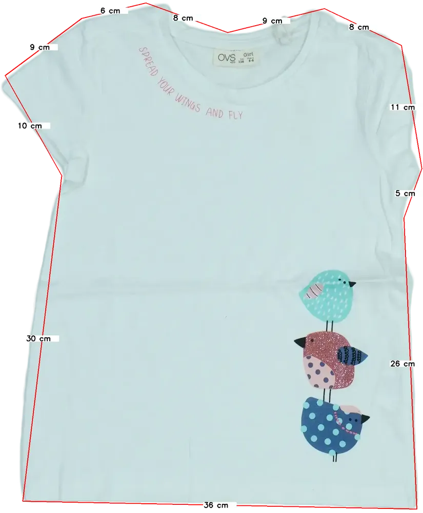 Fehér OVS Póló EU 116 / UK 6 év / US 6 év/S