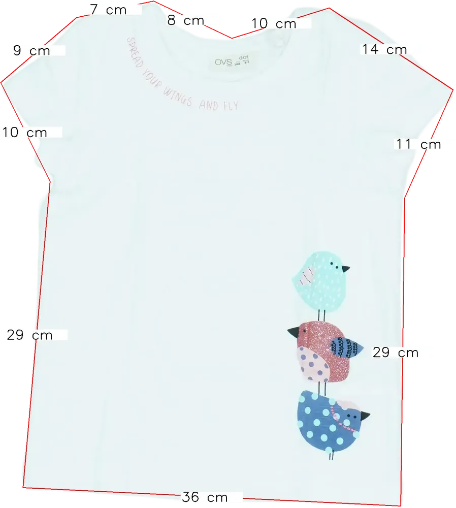 Fehér OVS Póló EU 122 / UK 7 év / US 7 év/M