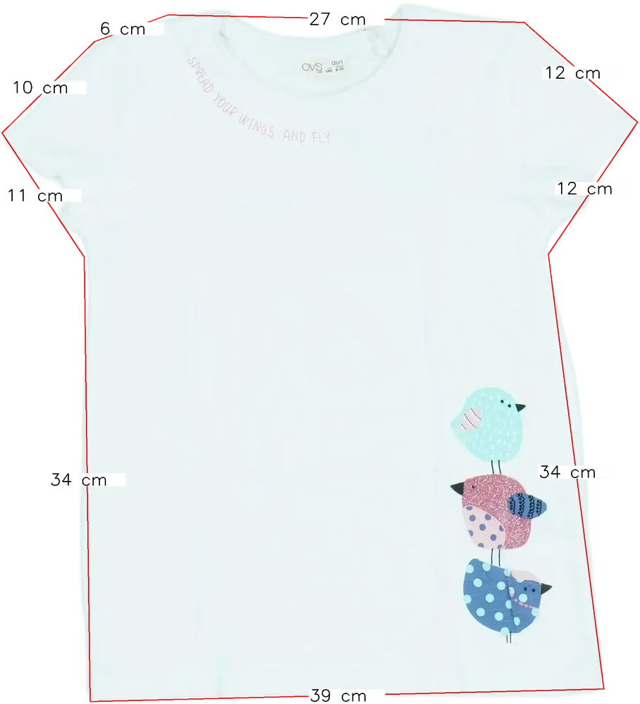 Fehér OVS Póló EU 140 / UK 10 év / US 10 év/L