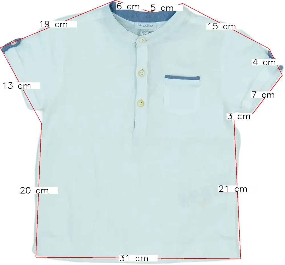 Fehér OVS - Fagottino Galléros póló EU 92 / UK 2 év / US 2T