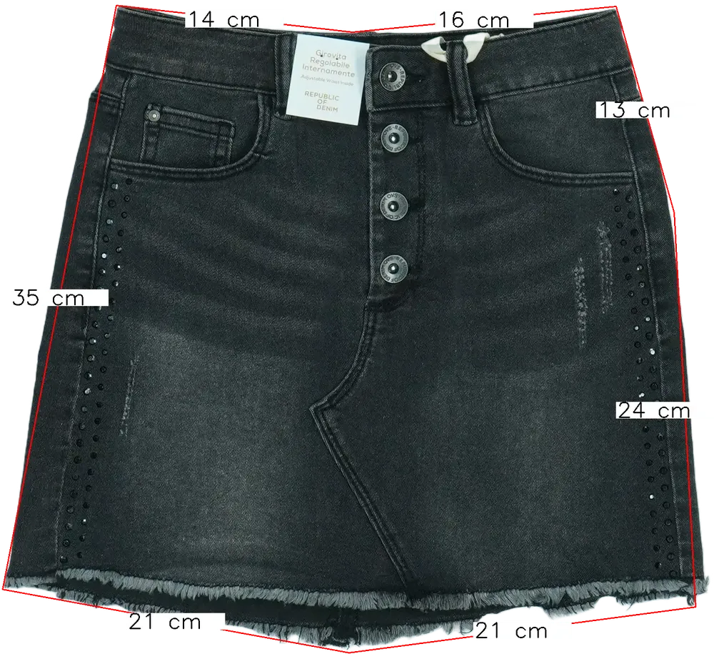 Szürke OVS Szoknya EU 146 / UK 11 év / US 12 év/L