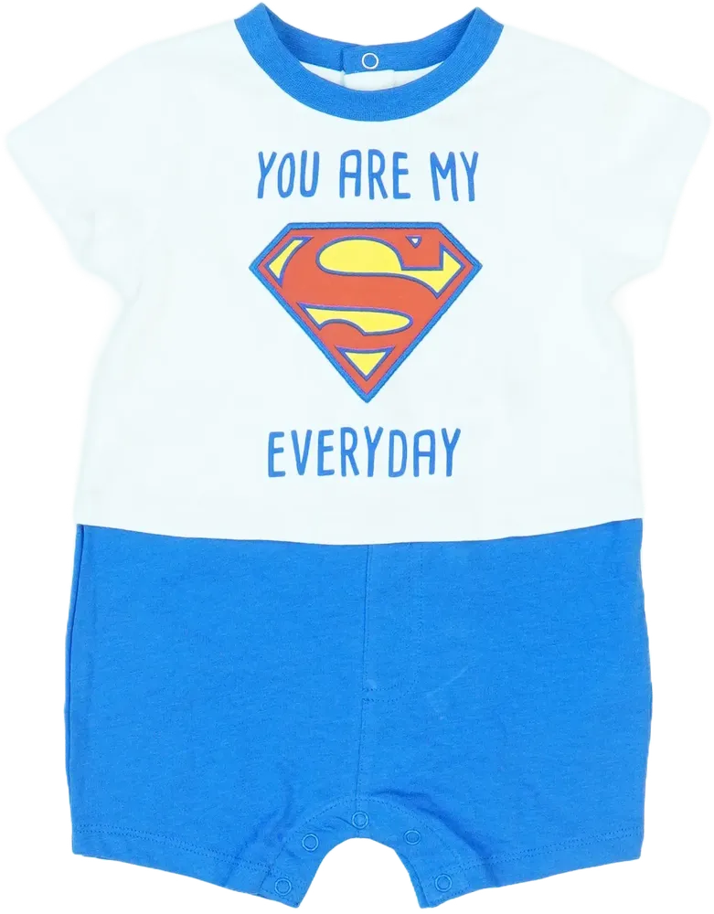 Fehér Superman Napozó EU 68 / UK 3-6 hónap / US 3-6 hónap