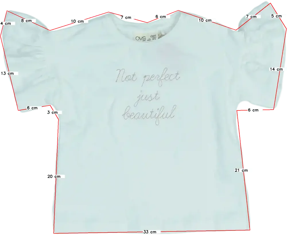 Fehér OVS Póló EU 104 / UK 4 év / US 4T/XS