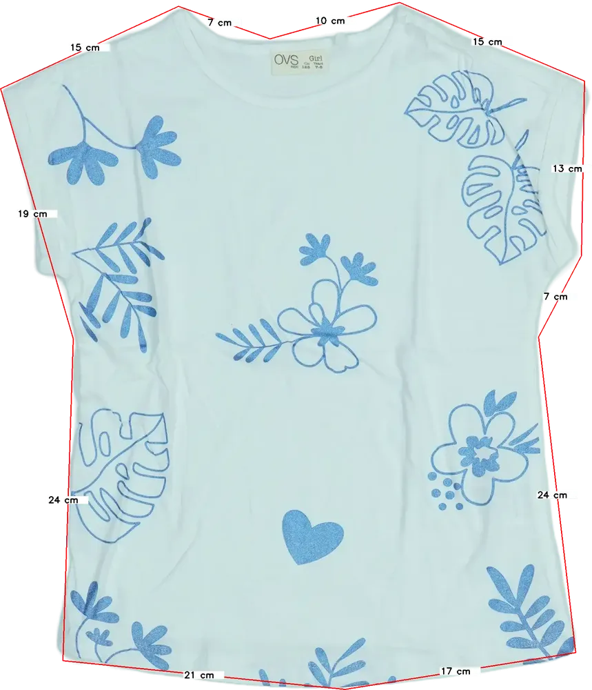 Fehér OVS Póló EU 128 / UK 8 év / US 8 év/M