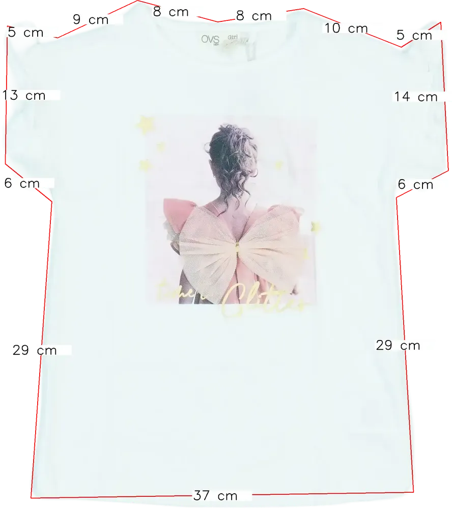 Fehér OVS Póló EU 122 / UK 7 év / US 7 év/M