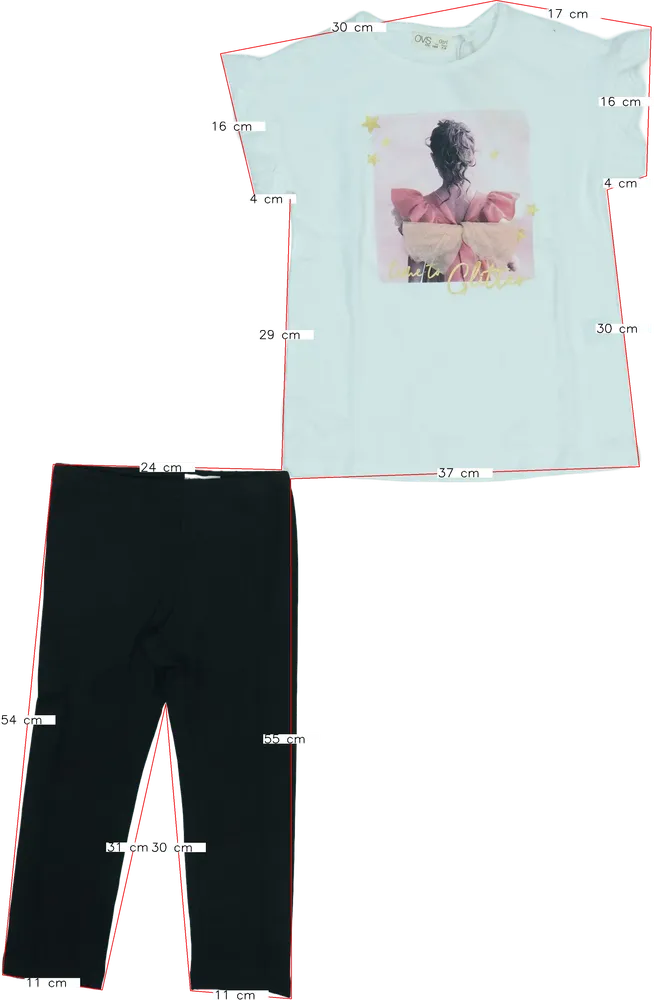 White OVS 2-piece set - Top &amp; Bottom EU 128 / UK 8 years / US 8 years/M