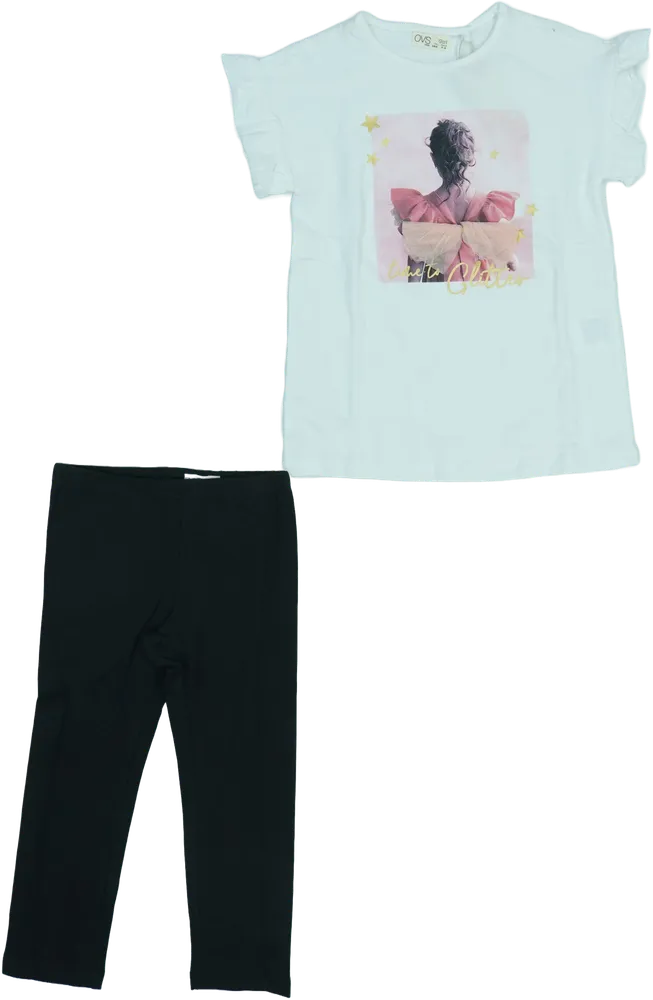 White OVS 2-piece set - Top &amp; Bottom EU 128 / UK 8 years / US 8 years/M