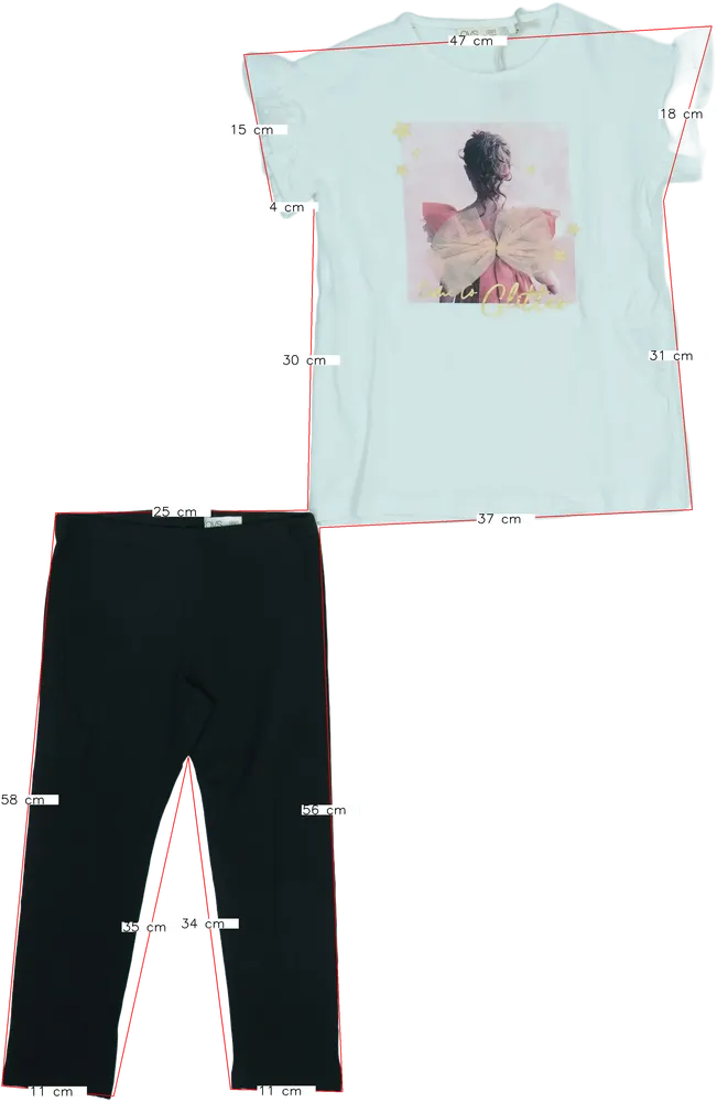 White OVS 2-piece set - Top &amp; Bottom EU 134 / UK 9 years / US 9 years/L