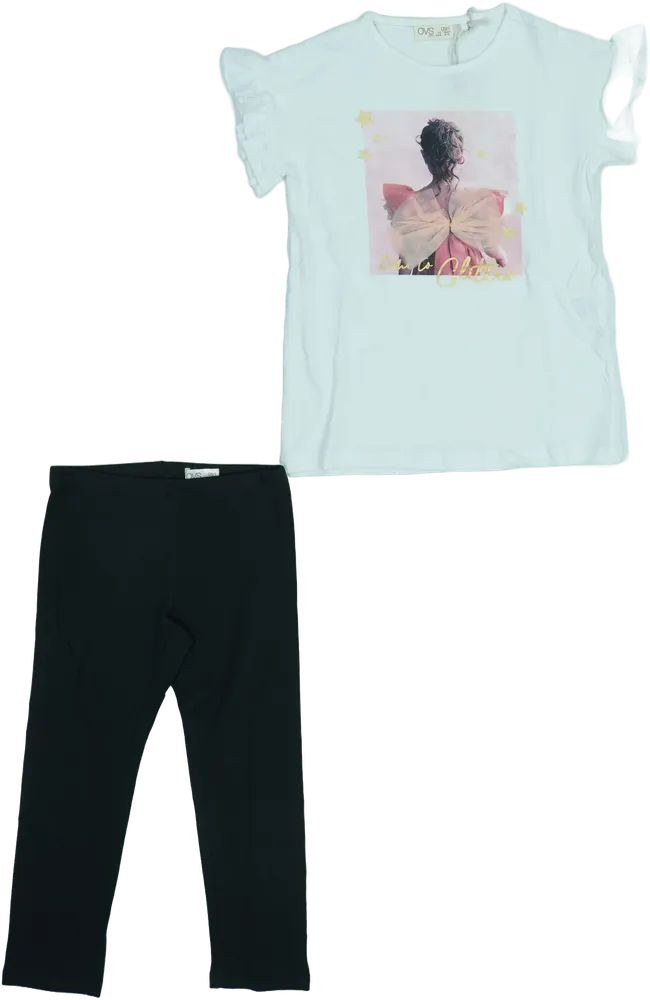 White OVS 2-piece set - Top &amp; Bottom EU 134 / UK 9 years / US 9 years/L