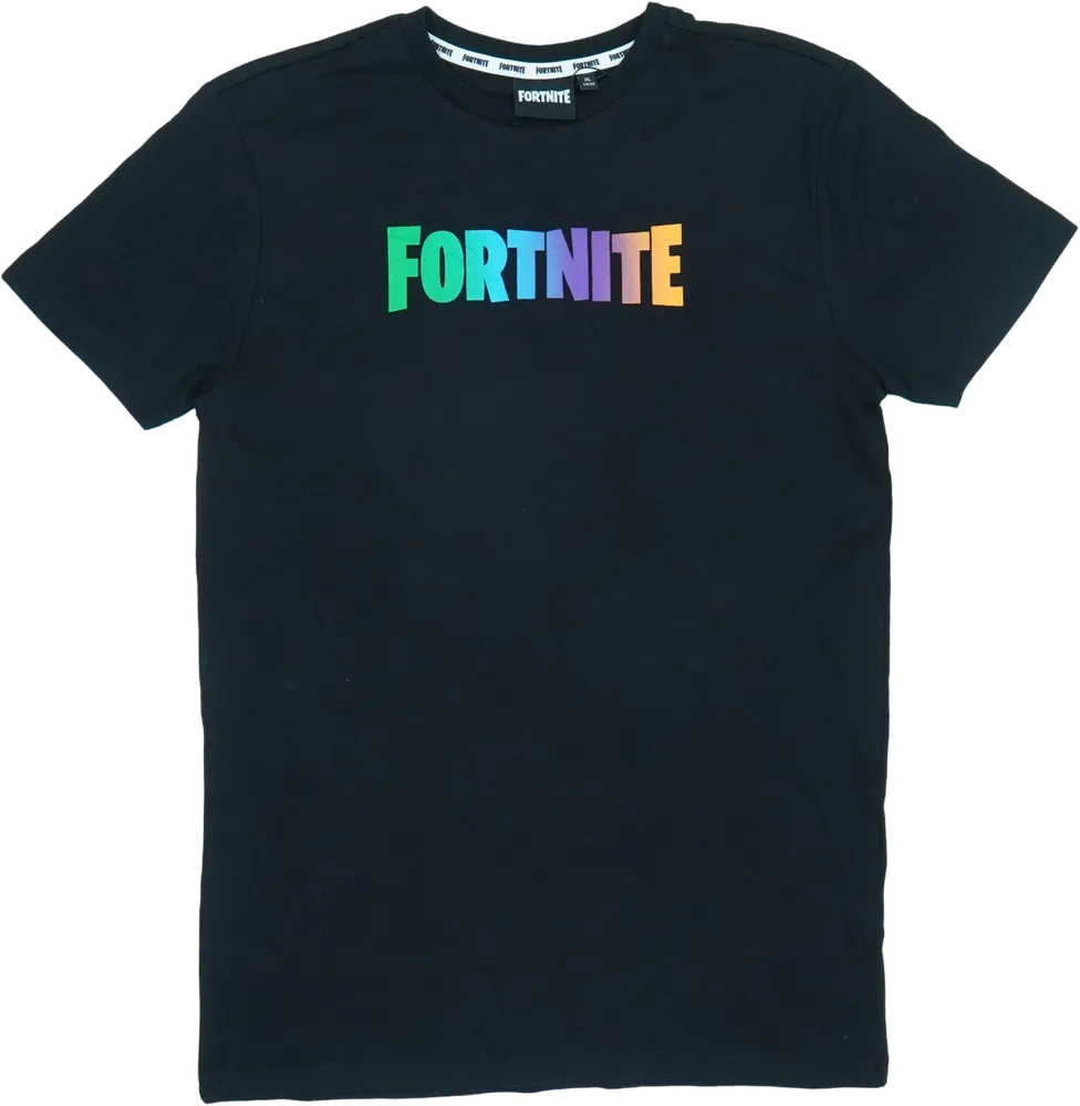 Fekete Fortnite Póló EU 164 / UK 14 év / US 14 év/XL