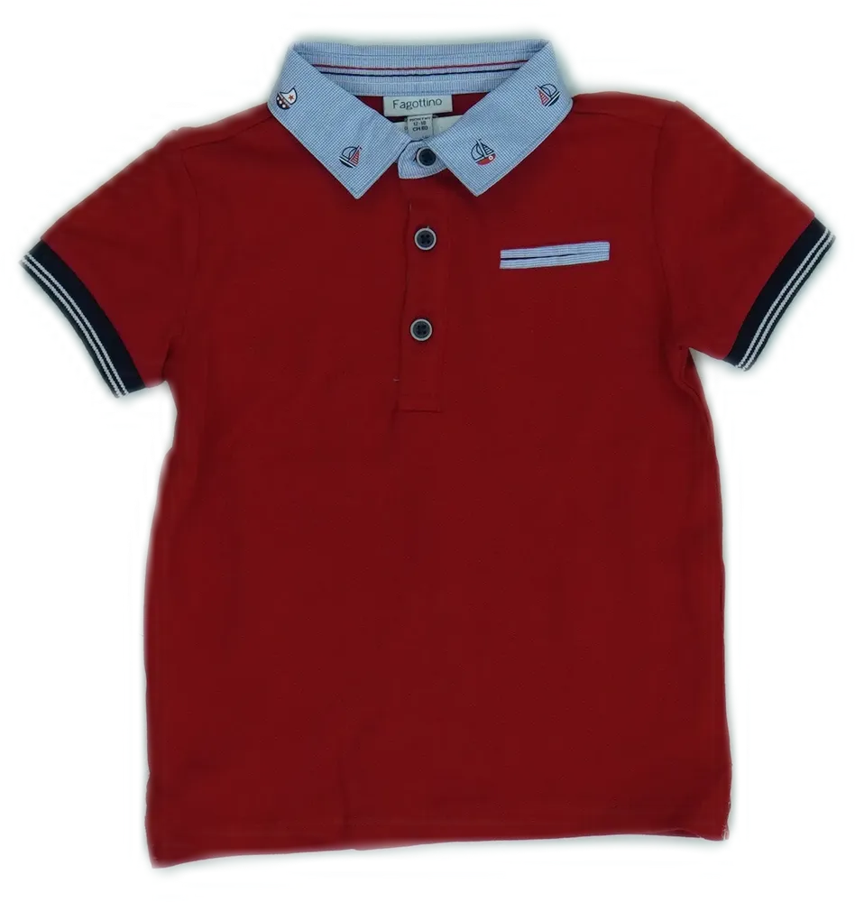 Piros OVS - Fagottino Galléros póló EU 86 / UK 12-18 hónap / US 18 hónap