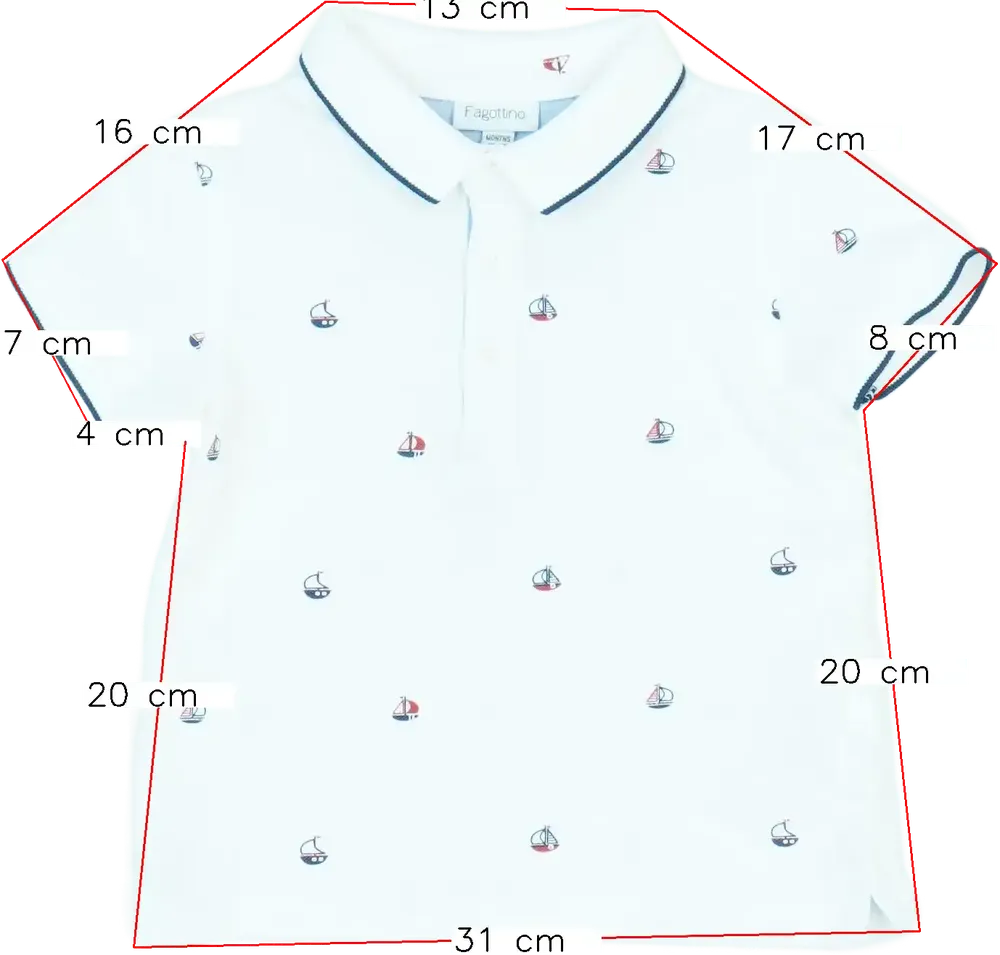 Fehér OVS - Fagottino Galléros póló EU 86 / UK 12-18 hónap / US 18 hónap