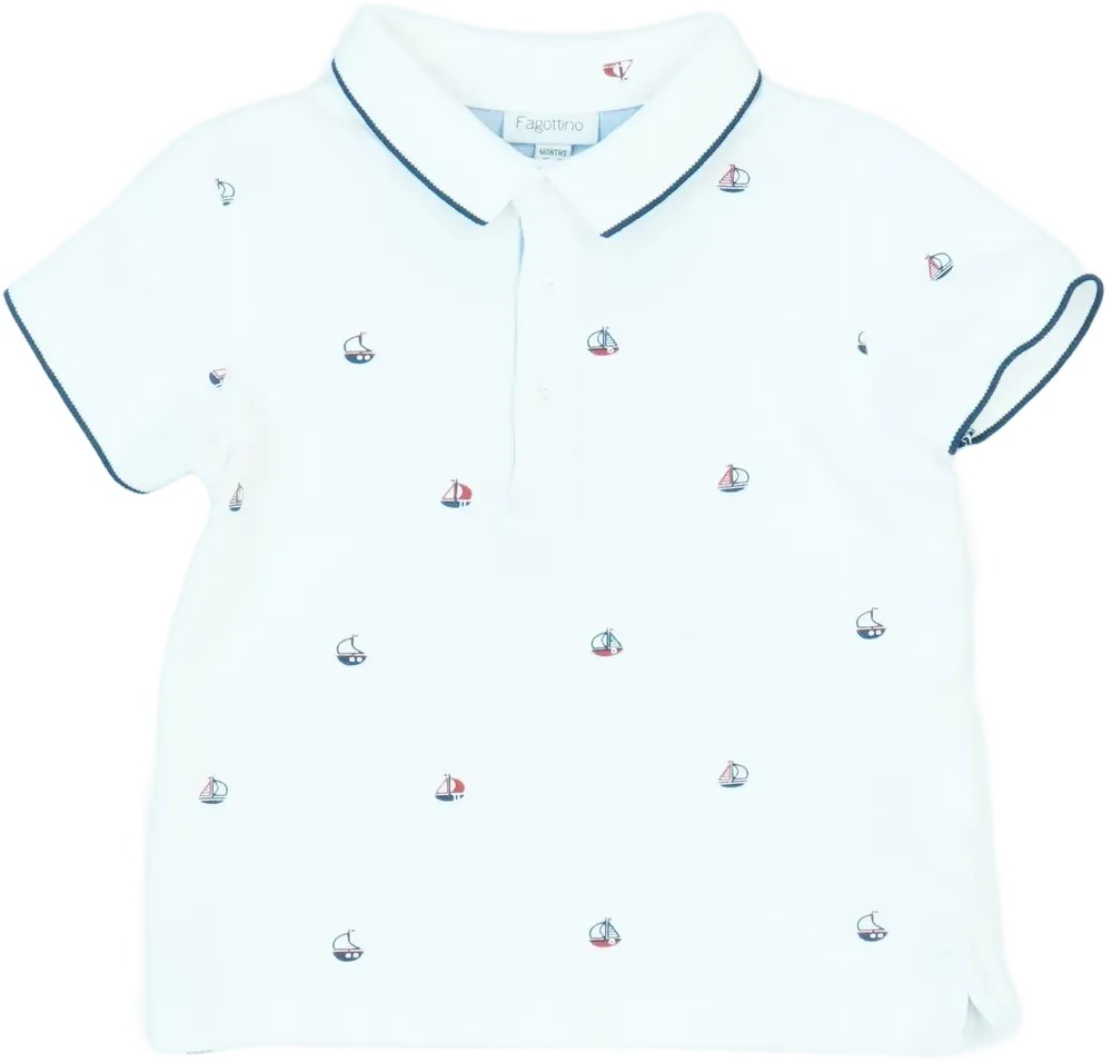 Fehér OVS - Fagottino Galléros póló EU 86 / UK 12-18 hónap / US 18 hónap