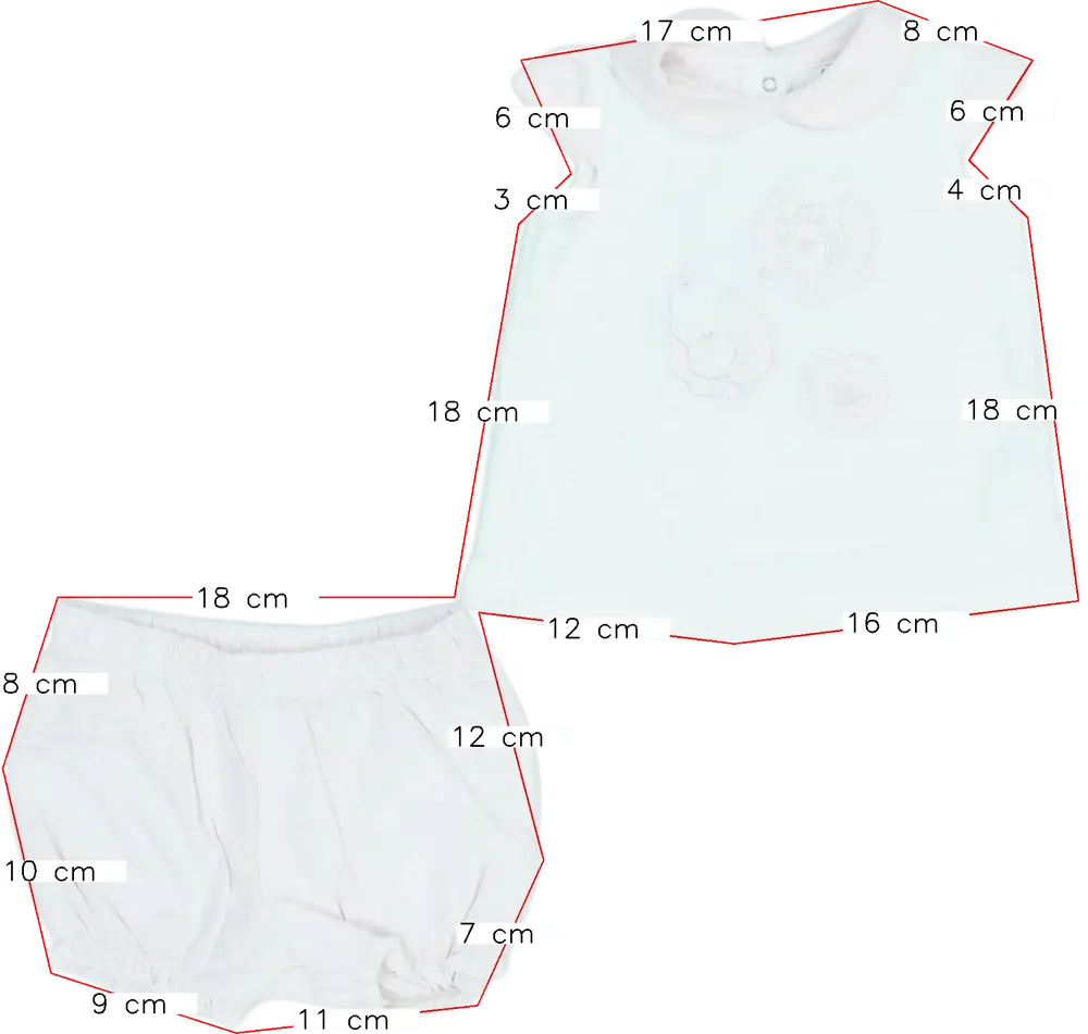 White OVS - Fagottino 2-piece set - Top &amp; Bottom EU 56 / UK Newborn / US Newborn