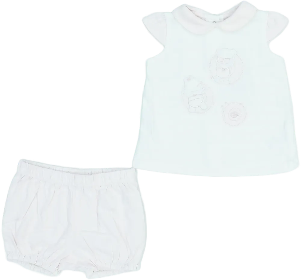 White OVS - Fagottino 2-piece set - Top &amp; Bottom EU 68 / UK 3-6 months / US 3-6 months