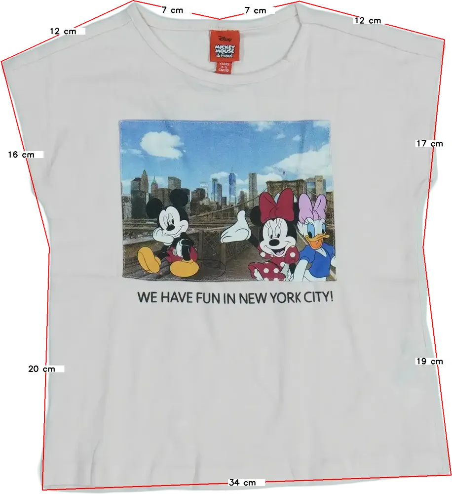 Rózsaszín Disney Póló EU 110 / UK 5 év / US 5 év/XS